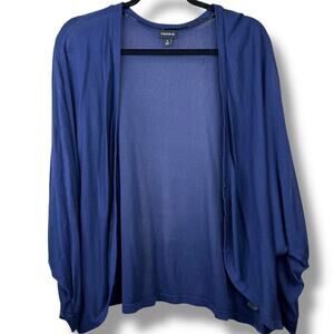 Torrid NWOT Dark Navy Blue Open Waterfall Front Dolman Sleeve Knit Cardigan 3X